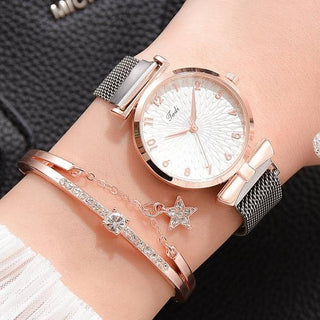 Luxury Quartz Watch + Bracelet Set